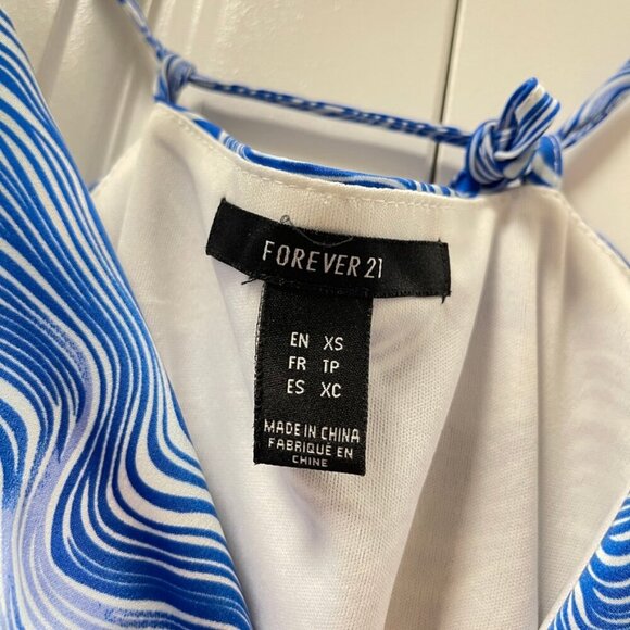 Forever 21 Psychedelic Print Mini Dress Blue – XS - Picture 9 of 16